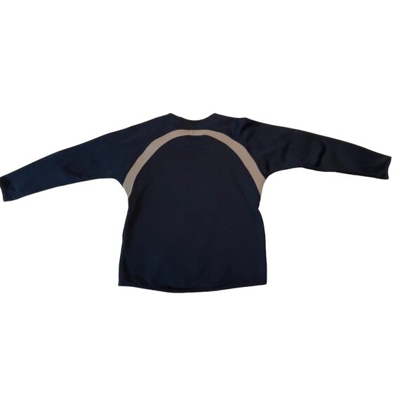 Boombah Bomber Kids Long Sleeve Navy & Gray Shirt - Youth Medium Sport - Picture 3 of 12